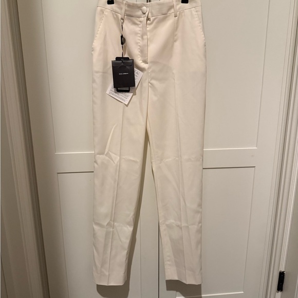 Dolce and Gabanna white and gold tuxedo  Pants - Picture 1 of 6